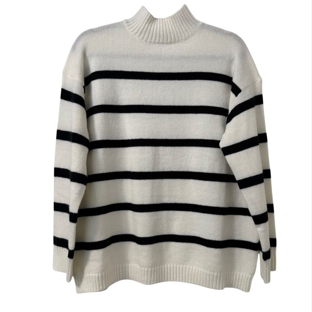 Carly Jean Los Angeles Aspen Sweater XS Cozy Boxy Soft‎ Striped Classic